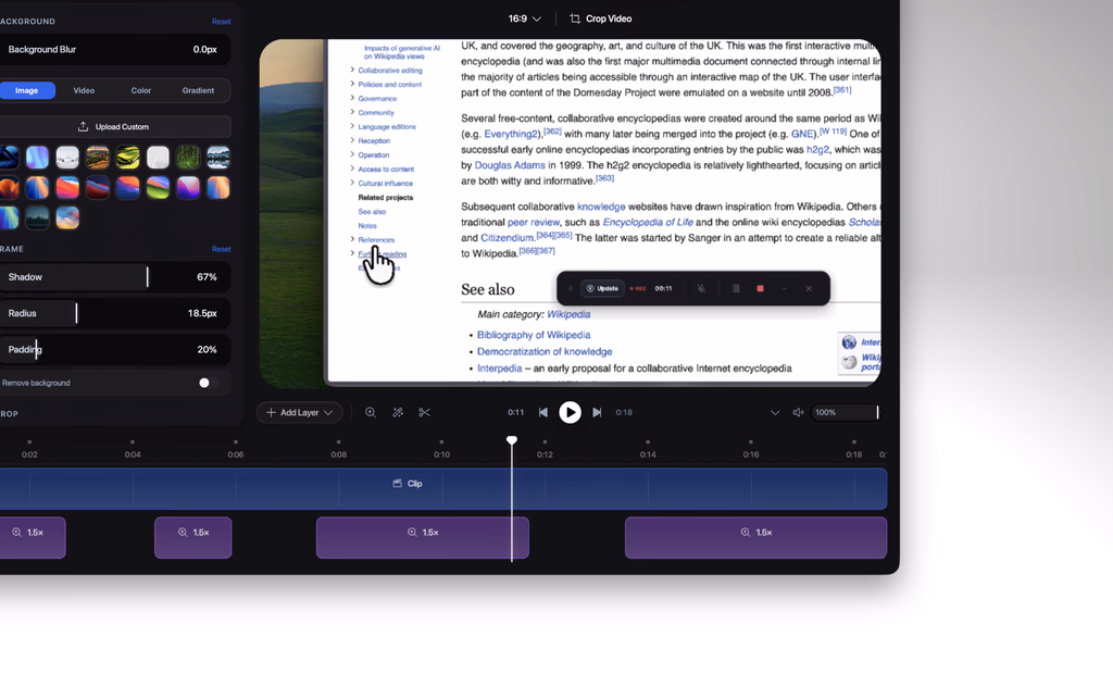 Timeline editor
